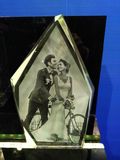 Dimand Shape Crystal Glass Cube for Wedding Gifts