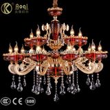 Golden Zinc Alloy Crystal Chandelier Light