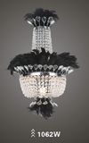 Elegance Carbon Steel Crystal Feather Decorative Hotel Wall Lamp (1062W)