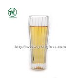 Double Wall Glass Bottle by BV, SGS, (Dia7.3cm, H: 17.8cm, 330ml)