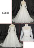 High Neckline Wedding Dress Long Sleeve Wedding Dress Ball Gown