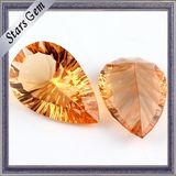 Pearlescent Gold Yellow Millennium Cutting CZ Gemstone Beads