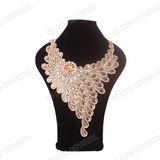 Handmade Bridal Neckline Beaded Lace Rhinestone Applique Work Designs for Dresses