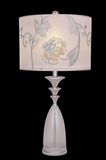 Phine Pd1902 Crystal Desk Lamp with Fabric Shade