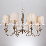 Iron Chandelier Lamp with Fabric Shade (SL2073-8)