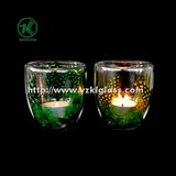 Color Glass Candle Set by SGS, BV (7.5*7.5*8)