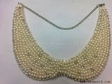 Fashion Rhinestone Pearls Collar Clothes Appliques Beads Women Dress Accessories