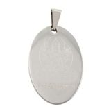 Custom Steel Engraved Oval Pendant