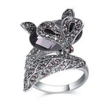 Fox Animal Alloy Jewelry Fashion Accessories Custom Class Glack Gold Rings
