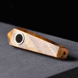 Smoking Hand Pipe Tiger Eye Hand Pipe Natural Material Smoking Pipe
