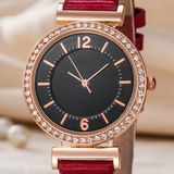 Custom Ladies Leather Quartz Wist Watches, Woman Alloy Watch (WY-17048)