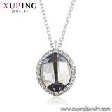 43130 Xuping Amber Color Jewelry Crystals From Swarovski Classic Big Stone Necklace