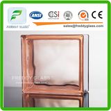 Pink Cloudy Glass Block/Glass Brick with Size 190*190*80mm