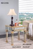 Lamp Table of Antique Mirror with One Drawer