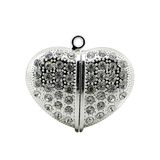 Real Capacity Jewelry Crystal Heart Shape USB Drive