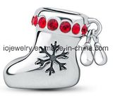 Christmas Stocking Silver Charm Bead