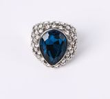 Drop Stone Fashion Ring with Crystal Stones