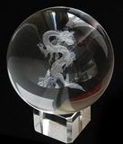 3D Laser Engraved Crystal Cube Glass Cube /Crystal Glass Cube