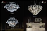 Modern K9 Crystal Chrome Pendant Light