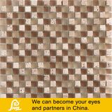 Travertino Mix Crystal Glass Mosaic for Wall Decoration