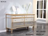Living Room Mirrored Furniture with 6 Drawers