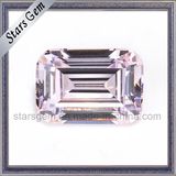 New Color Light Pink Color Emerald Cut Cubic Zirconia