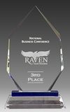 Diamond-Shaped Multi-Layer Crystal Trophy