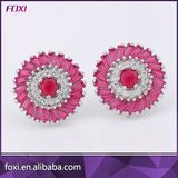 2018 Latest New Design Zirconia Brass Jewelry Stud Earrings