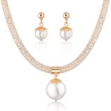 Elegant Crystal Fashion Pearl Beads Jewelry Set Pearl Jewellery