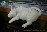 Three-Dimensional Jade White Crystal Float Artistic Glass (S-JD)