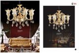 Hot Sale Golden Zinc Alloy Crystal Chandelier Light