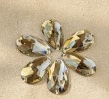 Golden Shadow Teardrop Sew on Beads for Wedding Dress