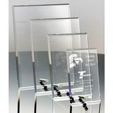 8mm Thickness Clear Jade Glass Awrd Trophy