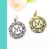 Custom Zinc Alloy Logo Engraved Jewelry Metal Tag Charm
