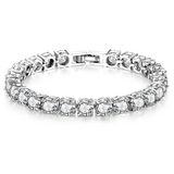 Hot Sell Women Copper Zircon Stone Bangle Gold Bracelet
