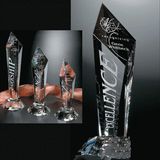 New Fashion Crystal Award with 3D Flower Laser Engrave