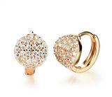 Hot Sale New 18K Gold Color Cubic Zircon Micro Paved Full CZ Hoop Earrings for Women Jewelry D'oreille
