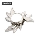 2D Blank Sublimation Fidget Spinner Toy Relieves Stress Hand Spinner (Hot Wheel, Silver)