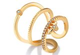 Simple Rings for Women Valentine Present Fashion CZ Crystal Gold Color Ring Cubic Zirconia Promise Jewelry