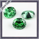 Emerald Color 6*8mm Brilliant Cut Oval Shape Cubic Zirconia