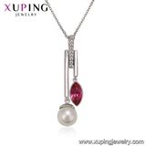43728 Xuping Imitation Pearl Designs Crystals From Swarovski Wedding Necklace Jewelry
