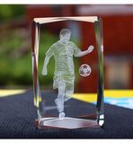 Blank 3D Laser Engraved K9 Crystal Cube for Basketball Player