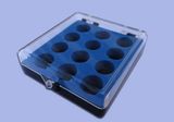 Clear Lid and Black Base Hinged Medal Packaging Box