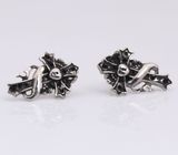 2016 Women Style Stainless Steel Cross Crystal Stud Earrings