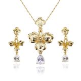 Fashion Custom Gold Plated Women Brass Jewelry Set in Latest Design