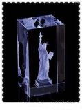 Crystal with Laser Statue of Liberty