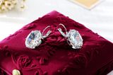 Austrian Crystal Hoop Geometric Round Shiny Rhinestone Big Earring