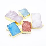 Nature Gem Semi-Precious Stones Crystal Necklace Irregular Charms Pendants