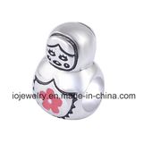 925 Sterling Silver Fashion Women Snowman Bead