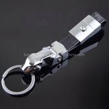 Latest Arrival Designer Metal Leather Car Key Holder with 4 Detachable Key Rings, Black